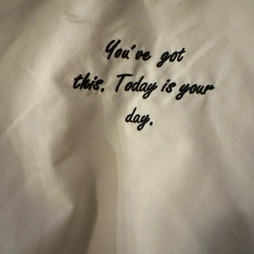 Zara Black and White Varsity Jacket with Green Lettering - Picture 3 of 4